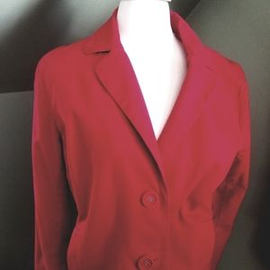 Chicos red twill blazer Size 12